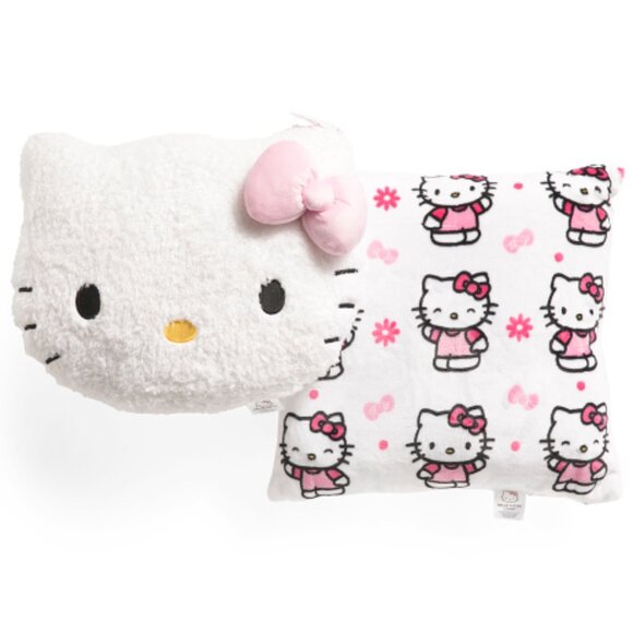 Hello Kitty Other - HELLO KITTY 2pk Girly Decorative Pillow Set